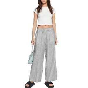 Reformation Ava Linen Wide Leg Pants